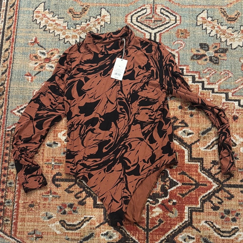 Black and Brown Patterned Bodysuit